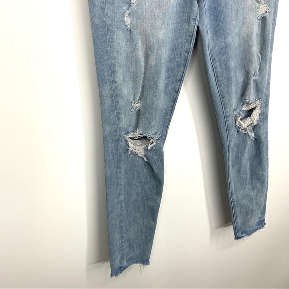 American Eagle Distressed 360° Super Stretch Skinny Jean Jeggings Light Wash 6 - Picture 4 of 16